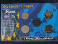 Исландия 1991-2011 - Комплектен сет от 5 монети, снимка 1 - Нумизматика и бонистика - 44516084