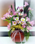 Антична ваза с пролетни цветя, снимка 1