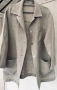 Минималистична риза- сако от груб лен в неутрален нюанс, снимка 4