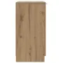 vidaXL Шкаф за обувки дъб артизан 59x35x70 см инженерна дървесина, снимка 6