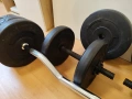 Комплект лост, дръжки и тежести за дъмбели/щанга, снимка 3