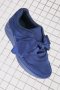 Нови сини сатенени обувки с панделка, снимка 1 - Дамски ежедневни обувки - 42480133