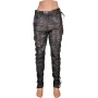 👖 4975 Дамски кожен панталон с връзки, рокерия – 120 лв., снимка 1