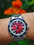 ЦЕНА САМО ЗА ДНЕС!!! Zelos Swordfish 40mm SS 'Crimson Red', снимка 1