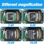 Нови XEERUN LED лупи за увеличаване с фенер 2.0X 6.0X 10.0X 24.0X увеличение за бижутери, шиене и др, снимка 2