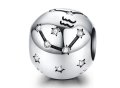 Сребърен талисман - Зодиакален знак и съзвездие "ВОДОЛЕЙ" с бял кубичен циркони, снимка 2