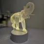 Холограмна 3D LED лампа Слон, снимка 3