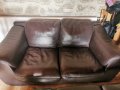 Кожен диван, естествена кожа със забележи , снимка 3
