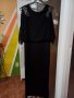 Черна официална рокля с пришито болеро от воал. Размер L, XL., снимка 1