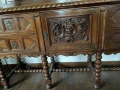 Маса трапезна масив орех и ковано желязо разтяга се , снимка 9