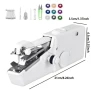 Преносима Ръчна Шевна Машина с Комплект Макари и Игли, снимка 2