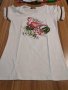 Тениска с фламинго- S, снимка 1 - Тениски - 39815812