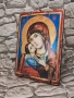 икона на Богородица с Младенеца от Рилски манастир 25/18 см, репродукция, художествен декупаж, снимка 3