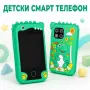 Детски смарт телефон с камера и 8 GB карта – зелен динозавър, снимка 2