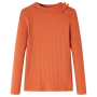 Детска тениска с дълъг ръкав, опушено оранжево, 92(SKU:14129, снимка 1 - Детски тениски и потници - 44802343