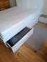 Легло IKEA Brimnes 166/234 с шкафове и Leirsund подматрачна рамка и матрак 160/200, снимка 3