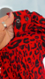Дизайнерска риза в животински принт в червено Amisu / голям размер , снимка 10