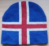 шапка с исландско знаме. Исландия.