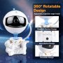 Bawoo LED звезден проектор с мъглявина и дистанционно, астронавт с китара, нощна лампа за деца, снимка 2