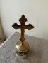 Напрестолен бронзов кръст, снимка 4