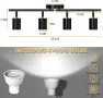 Таванен LED спот Lightbiz с 4 въртящи глави и 4 крушки GU10, снимка 2