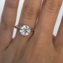 Златен годежен пръстен с Мойсанит (диамант), снимка 1 - Пръстени - 41950622