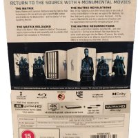 Steelbooks МАТРИЦАТА - THE MATRIX : Нова 4К + блу рей - 11 диска стилбук колекция 2023, снимка 7 - Blu-Ray филми - 44257973