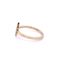 Златен дамски пръстен 1,45гр. размер:53 14кр. проба:585 модел:22436-1, снимка 3 - Пръстени - 44617914