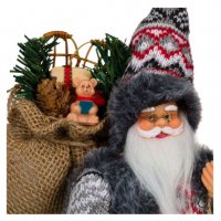 Коледна висяща декоративна фигура на Дядо Коледа с въже, 25см , снимка 2 - Декорация за дома - 34740249
