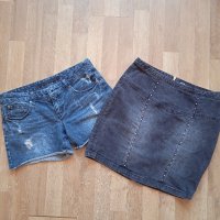 Лот дънкова пола и къси панталонки , снимка 2 - Къси панталони и бермуди - 41047118