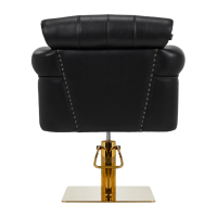 Фризьорски стол Gabbiano Berlin - черно с златиста основа, снимка 4 - Фризьорски столове - 44761690