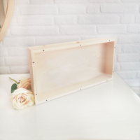 Дървена кутия рамка с прозрачен капак за събиране на коркови тапи и др, снимка 2 - Декорация за дома - 44783671