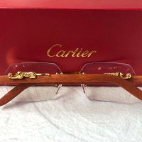 Cartier висок клас слънчеви очила Мъжки Дамски слънчеви с дървени дръжки, снимка 11 - Слънчеви и диоптрични очила - 41949038