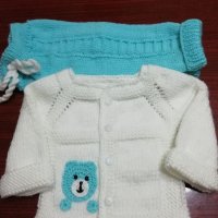 Плетен комплект за бебе, снимка 2 - Комплекти за бебе - 34628081