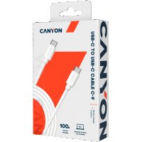 Зареждащ кабел CANYON C-9, USB Type-C to USB Type-C, 1.2М, БялSS30237, снимка 2 - USB кабели - 40062902