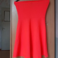 Неоново оранжева рокля, снимка 1 - Рокли - 41611073