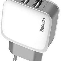 Baseus 2.4A Двойно USB зарядно, снимка 1 - Оригинални зарядни - 41446270