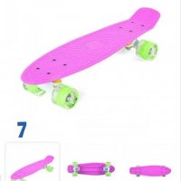 Скейтборд Penny board* LED Пениборд Светещи Колела * Пени Борд , снимка 11 - Скейтборд, ховърборд, уейвборд - 38697773