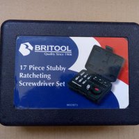 BRITOOL TOOLS 17 броя отвертка-тресчотка с комплект 1/4 камъни вложки/битове, снимка 6 - Други инструменти - 42375510