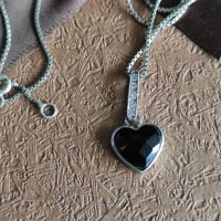 Сребърен синджир с висулка Сърце (264), снимка 2 - Колиета, медальони, синджири - 44351509