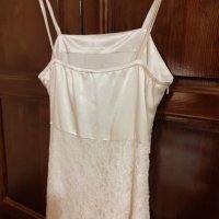 Нежна бяла дантелена рокля с презрамки, снимка 3 - Рокли - 41410637