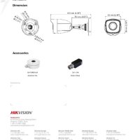 HikVision HWT-B120-M 2 Mегапикселова Метална Водоустойчива HD-TVI HD-AHD HD-CVI CVBS 4в1 Камера CCTV, снимка 5 - HD камери - 41504227