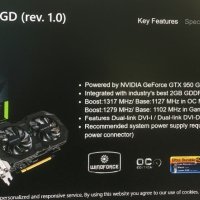 Видео карта Gygabite GV-N950- 2 GB ddr5, снимка 6 - Видеокарти - 41203116