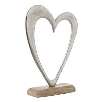 Сърце от кован метал с дървена основа, снимка 2 - Други - 39211284