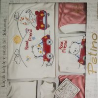Дрешки за изписване, бебешки дрешки за новородено, червено и бяло, снимка 2 - Комплекти за бебе - 40004775