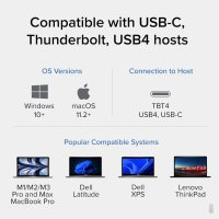Plugable докинг станция Thunderbolt 4, един 8K или два 4K HDMI, 100 W, снимка 5 - Други - 44476839