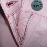 Розов втален панталон от памук тип 3/4, снимка 6 - Дънки - 36112768