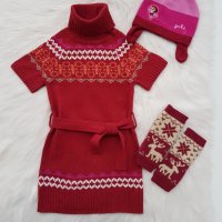 Детска плетена рокля 7-8 години, снимка 14 - Детски рокли и поли - 38764418