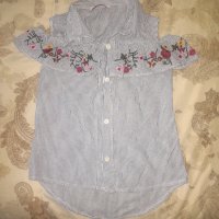 Красива риза с орнаменти цветя, снимка 1 - Детски ризи - 41657107