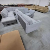 Светло сив ъглов диван от плат с ракла и чекмеджe "LIRIO-S", снимка 10 - Дивани и мека мебел - 39964260